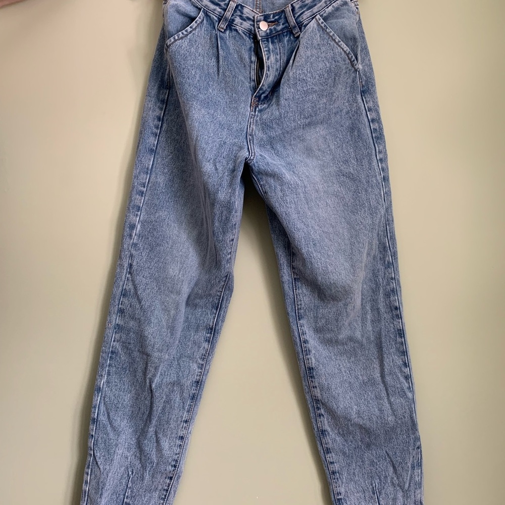 Hand painted mom jeans.